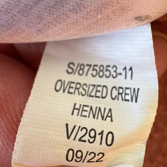 Old Navy Oversized Sweatshirt Crew Henna Rust Women’s Size 3X Cozy Cabincore - Picture 5 of 8